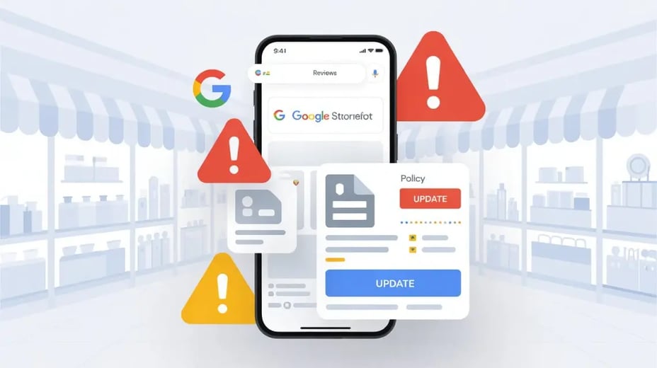 Avis en magasin - Google interdit