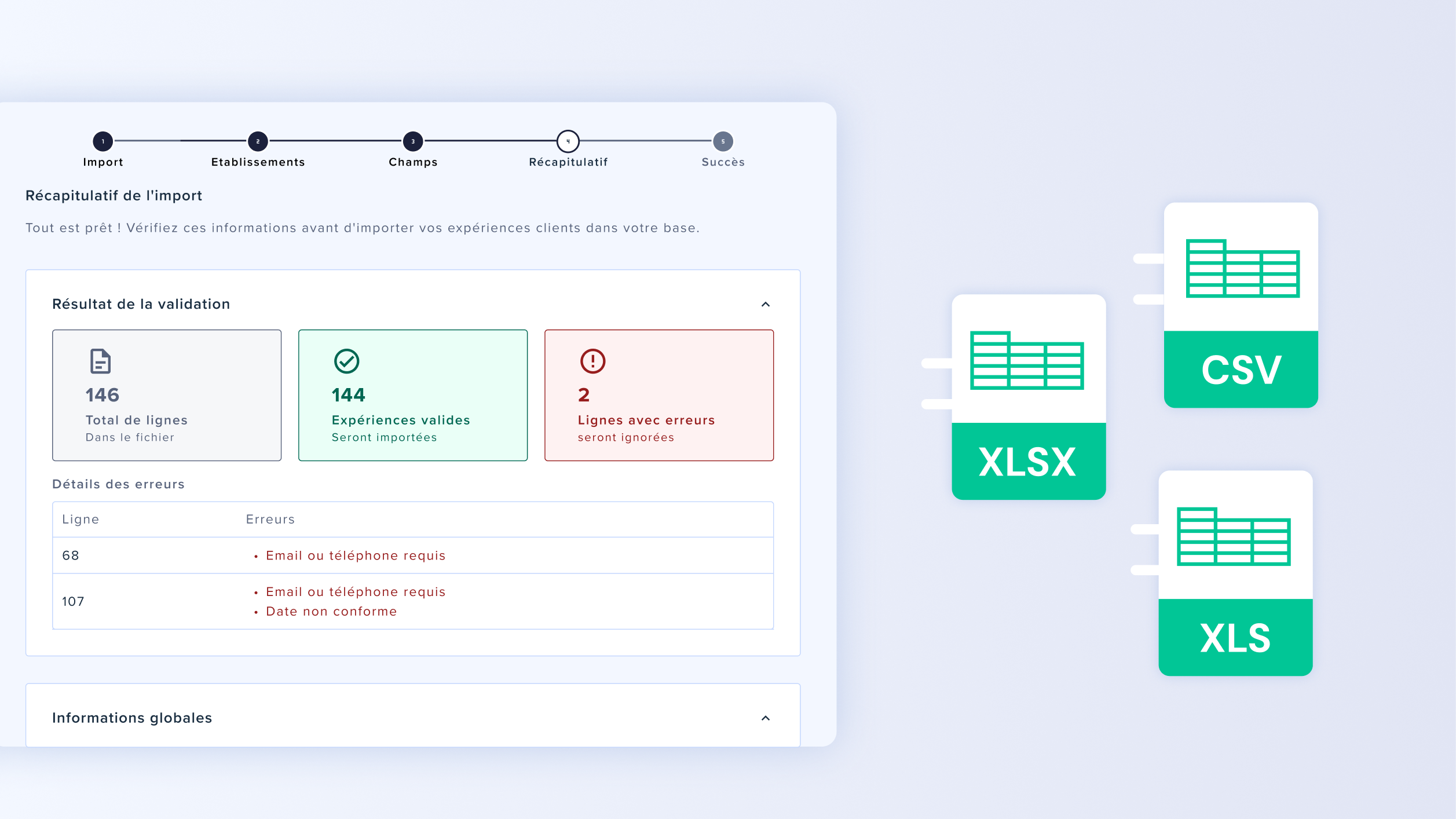 Importez vos données client en 5 étapes avec les connecteurs